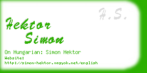 hektor simon business card